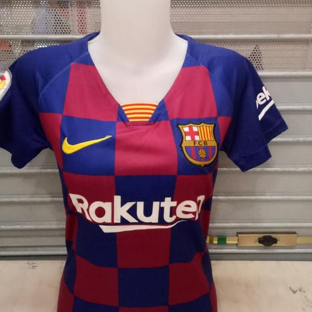 Mới Áo Thun Bóng Đá Đội Barca Barcelona Thời Trang 2019 / 2020 Grade Ori Kr3