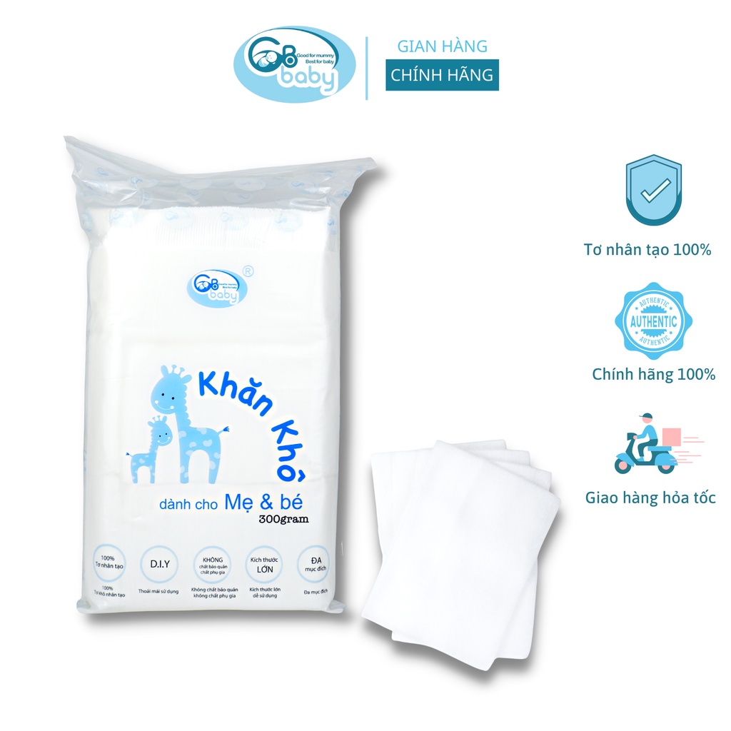Khăn vải khô đa năng Gb baby cho mẹ bé bịch 300g 600g