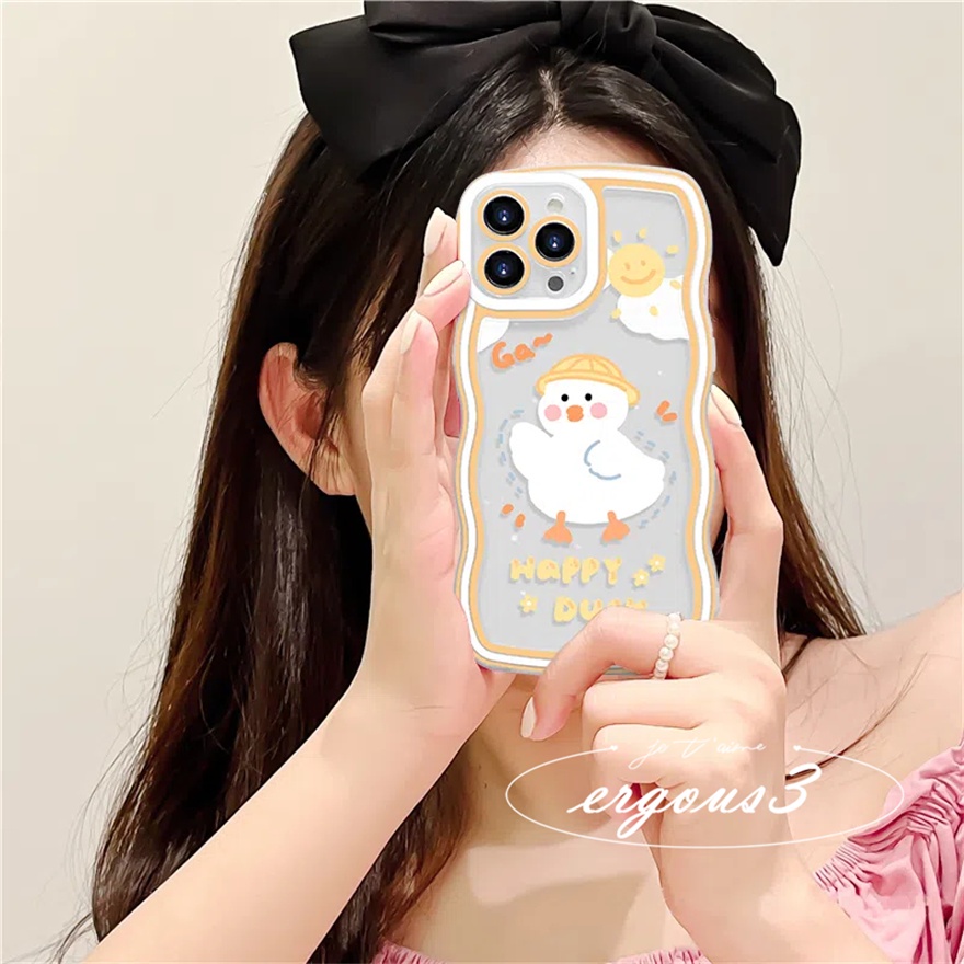 Ốp Điện Thoại Mềm Họa Tiết Chú Vịt Nhỏ Dễ Thương Cho iPhone 14 13 12 11 Pro Max SE2020 X XR Xs Max 7 8 Plus