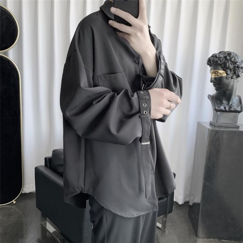 Áo Sơ Mi Dài Tay Dáng Rộng Thời Trang Hàn Quốc Dành Cho Nam