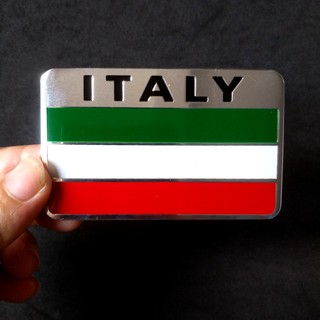 Miếng dán kim loại CỜ ITALY ( 8cm x 5cm )