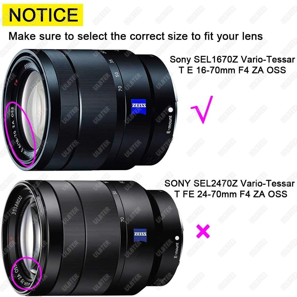 Nắp Đậy Ống Kính Ulbter 55mm Cho Sony E-mount 16-70mm F4 Za / Sony E-mount 18-135mm F3.5-5.6 Oss / Sony Alpha A6600 A6500 A6300 A6000 A5000