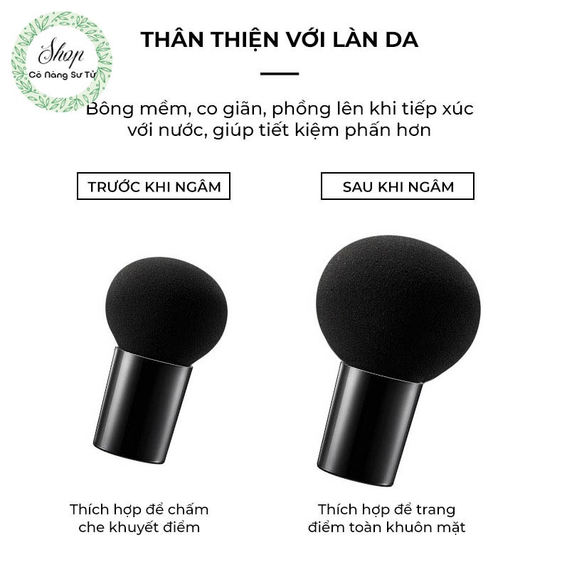 Bông Mút tán kem nền, kem chống nắng MAYCREATE có tay cầm hình nấm - Cô nàng sư tử | BigBuy360 - bigbuy360.vn