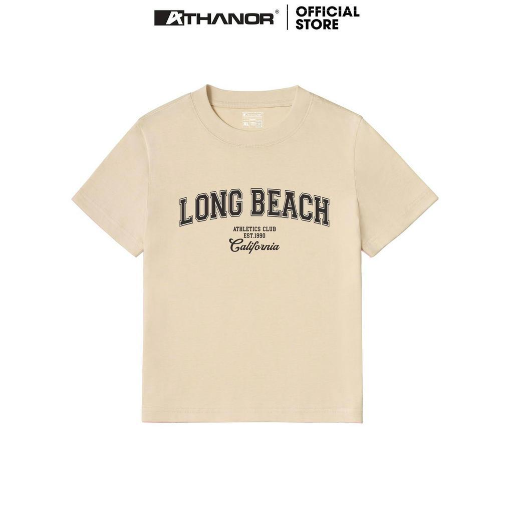 Áo Thun Baby Tee ATHANOR cotton 100% premium form ôm tay ngắn mẫu LONG BEACH
