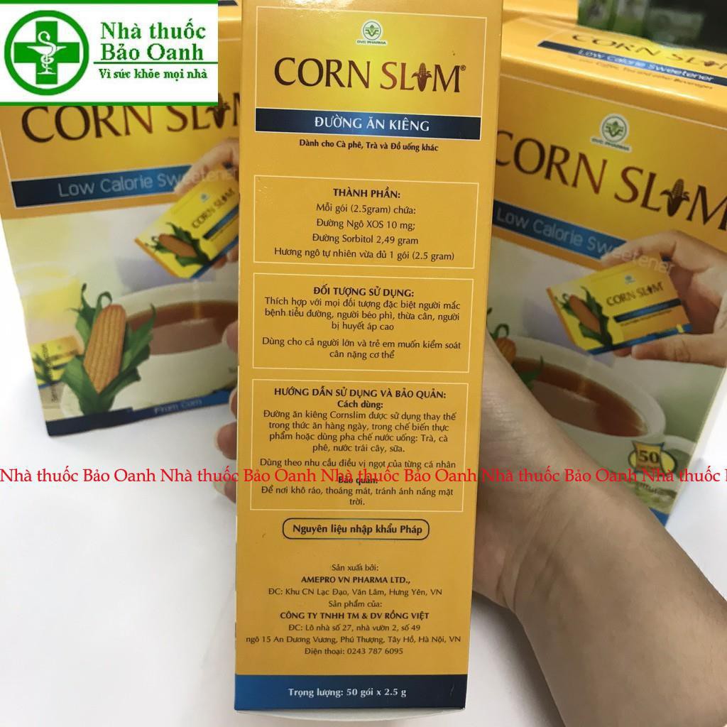 Đường bắp ăn kiêng Corn Slim - Hộp 50 gói