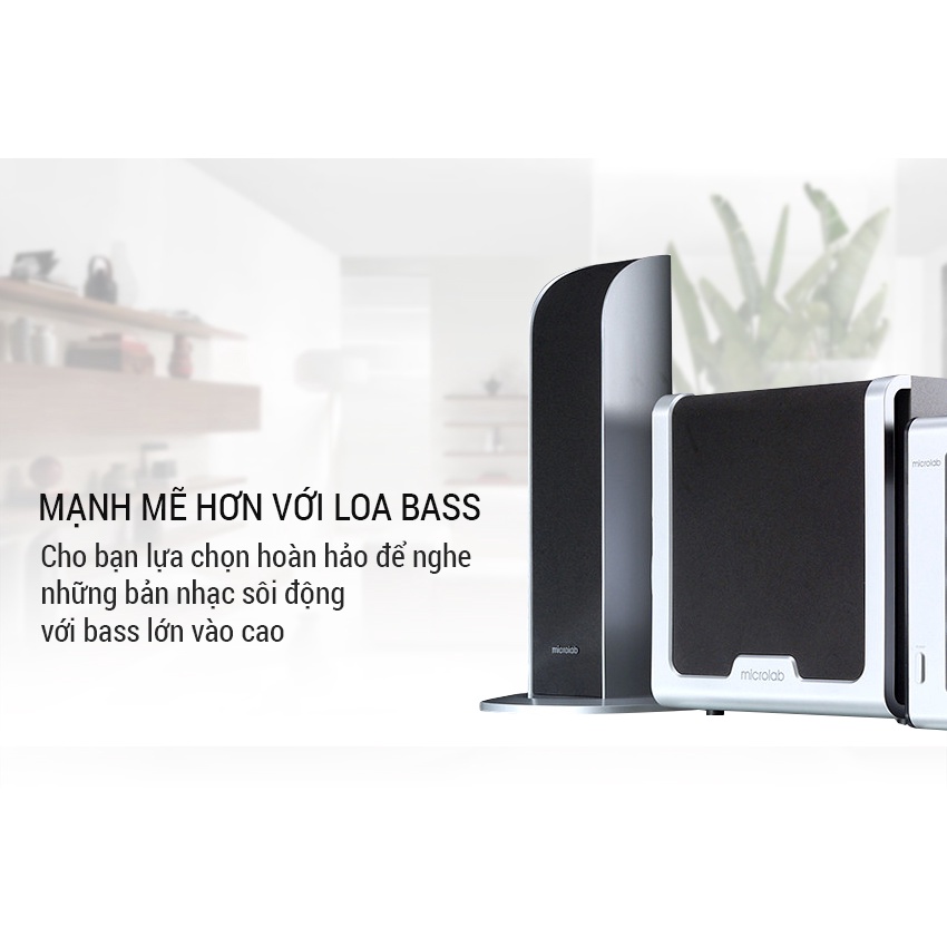 Loa nghe nhạc hát không dây bluetooth game vi tính kéo karaoke decor loại Microlab FC361 - 2.1 LOA DÒNG A&amp;FC - CAO CẮP