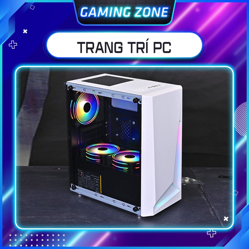 Fan case, quạt tản nhiệt máy tính LED RGB 12CM giống Coolmoon cao cấp trang trí máy tính