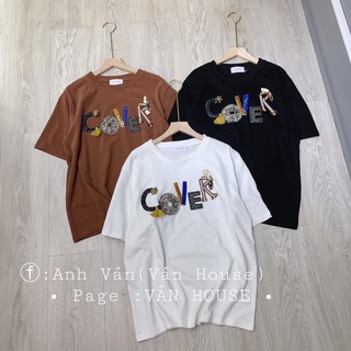 áo phông dáng rộng họa tiết chữ MS7TĐ