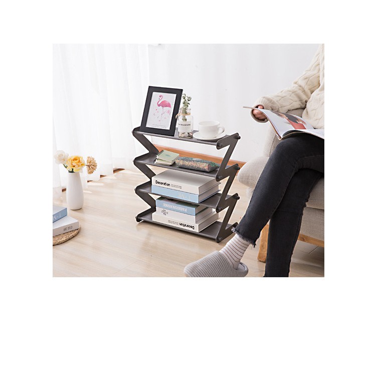 Kệ đựng sách 4 tầng chữ Z để đồ đa năng
