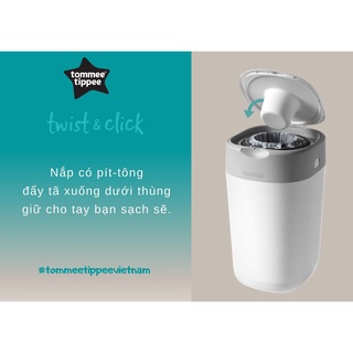 Thùng xử lý tã cho bé Tommee Tippee Twist & Click - Trắng