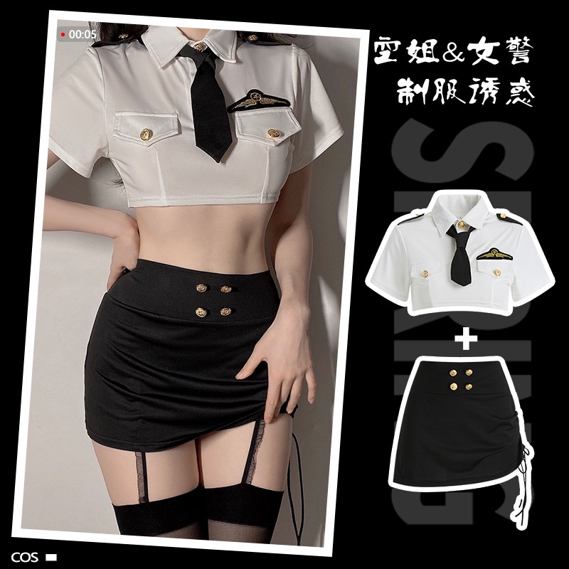 [CÓ MŨ - GĂNG] Cosplay nữ cảnh sát siêu gợi cảm - váy ngủ hóa trang police công an | BigBuy360 - bigbuy360.vn