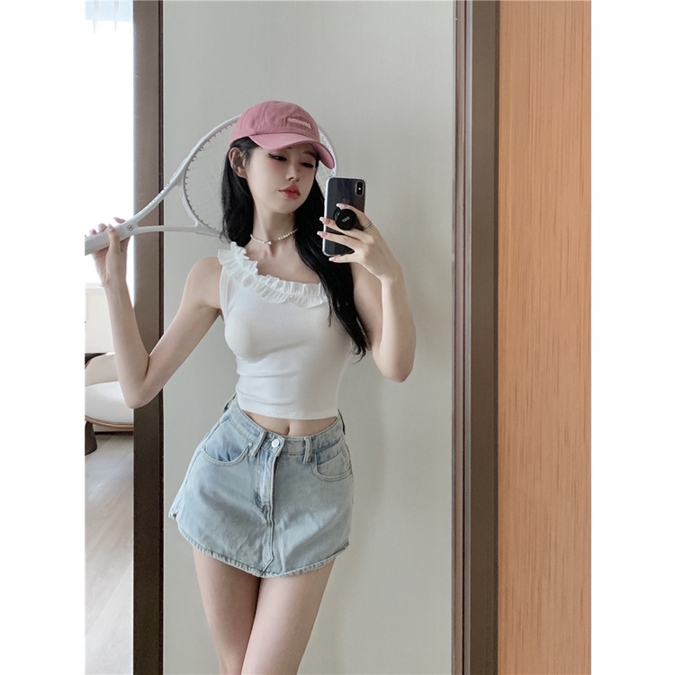 Áo Ngắn Trễ Vai Xẻ Tà Mùa Hè Mới