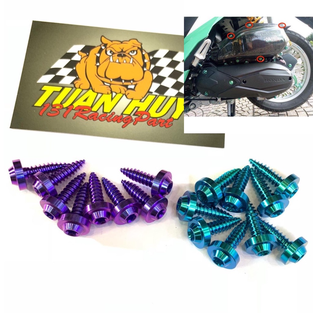 7 con ốc pô e lọc gió 5li xoắn cho Vario Airblade