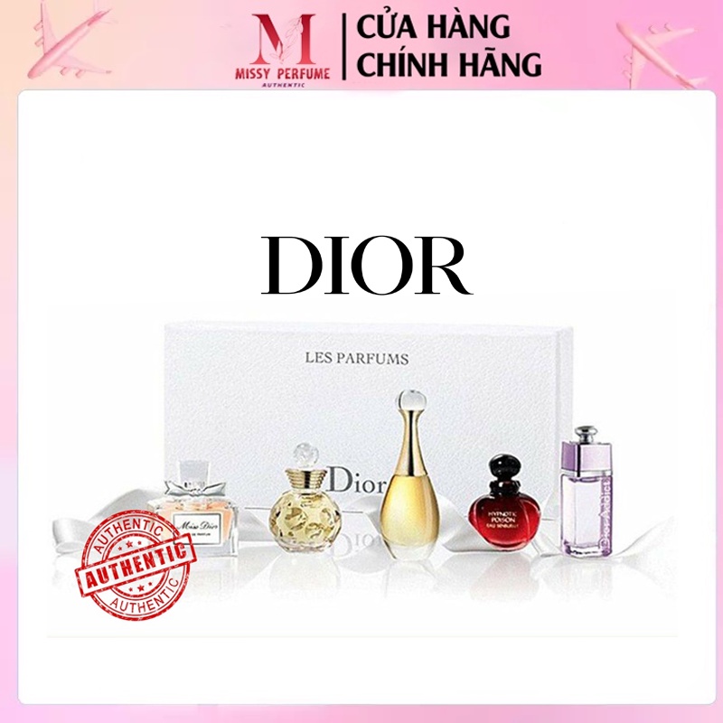 (Bộ mini) sét nước hoa  Dior Les Parfums 5 chai cao cấp.hương thơm dịu nhẹ đầy lôi cuốn, giúp bạn trở nên quyến rũ