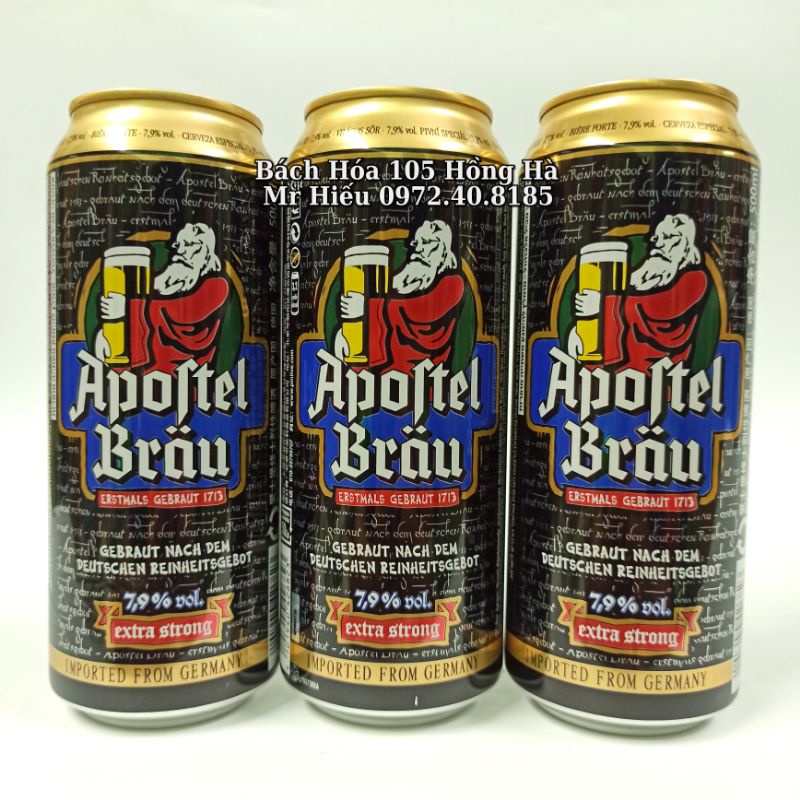 [Hỏa tốc] Bia đức Apoftel 7,9% Extra Strong thùng 24 lon 500ml