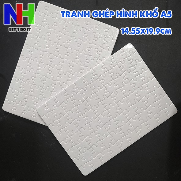 Phôi tranh ghép hình khổ A5  - in chuyển nhiệt