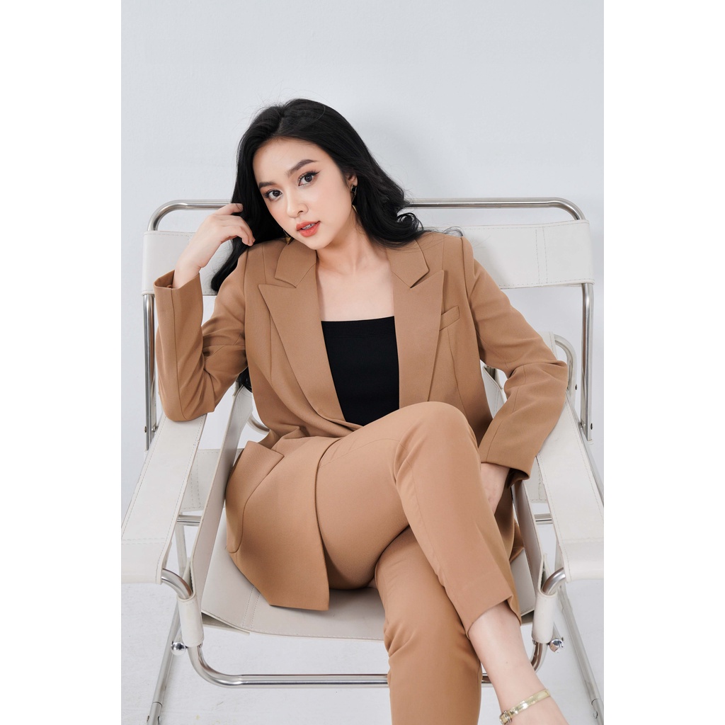 Set Vest Nữ Áo Dáng Suông Phối Chân Váy Hoặc Quần Tây VENUS