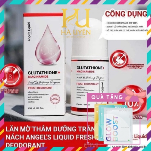 Lăn Khử Mùi , Giảm Thâm , Lăn Nách Khử Mùi Glutathione Fresh Up Whitening Angel’s Liquid 60ml [ Chính - Hãng ]