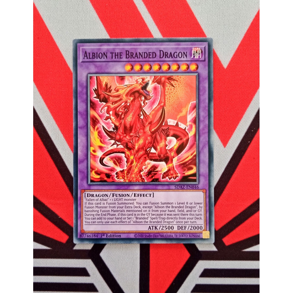 Thẻ Bài Yugioh Monster Albion the Branded Dragon - SDAZ-EN046 - Common 1st Edition
