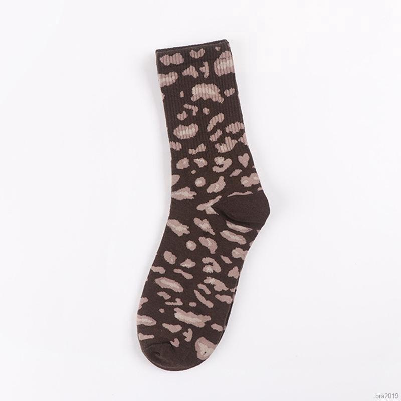 Women Casual Leopard Moisture Wicking Deodorant Elastic Athletic Socks | BigBuy360 - bigbuy360.vn
