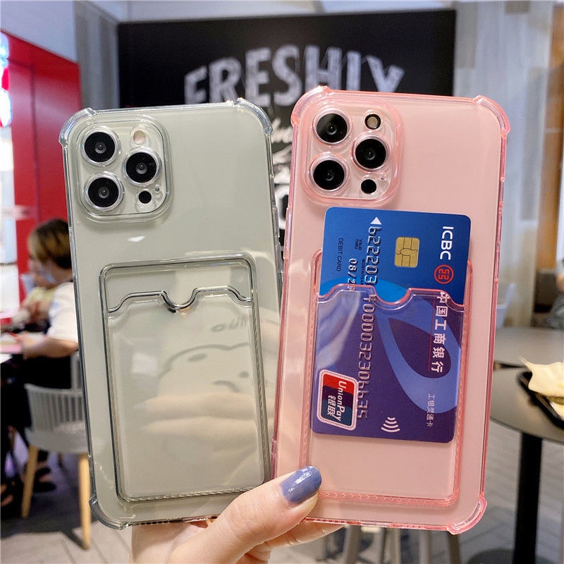 Ốp Điện Thoại Có Ngăn Đựng Thẻ Bảo Vệ Máy Ảnh Cho Dành iPhone 12 11 Pro Xs Max Se X Xr 7 8 Plus
