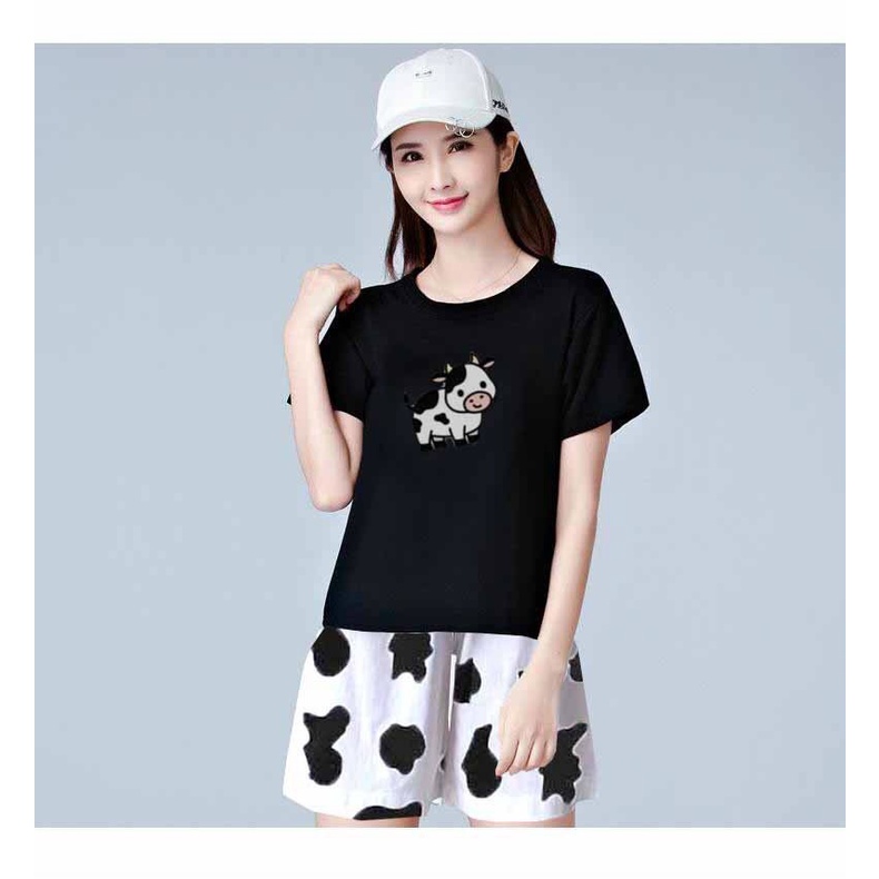 bộ đồ bò sữa phóng cách mùa hè cao cấp VHH_004