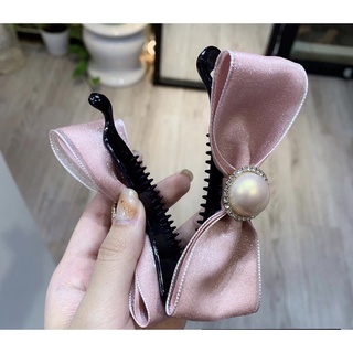 Kẹp tóc dọc tạo phồng tóc lụa mờ nhũ siêu đẹp