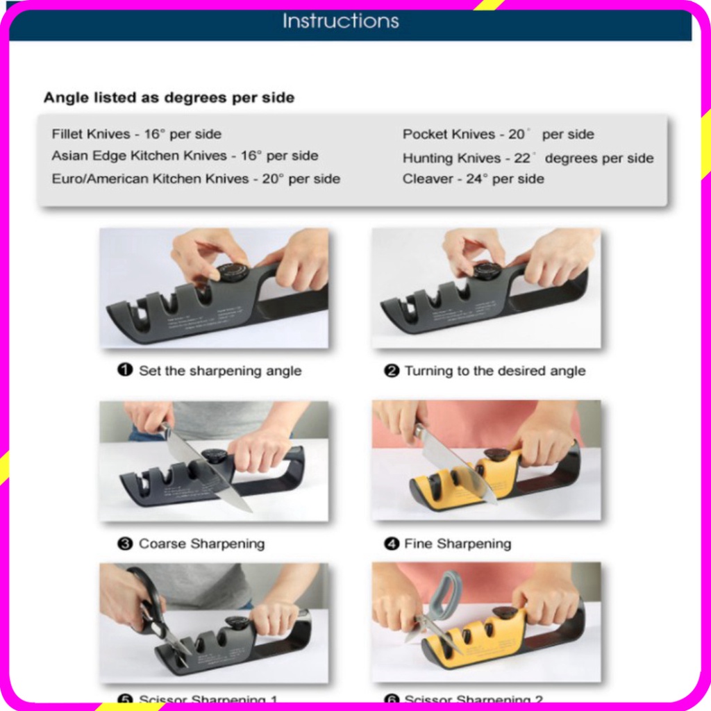 Dụng cụ mài dao, kéo 3 trong 1 cao cấp Risam RM-023 - BẢO HÀNH 6 THÁNG