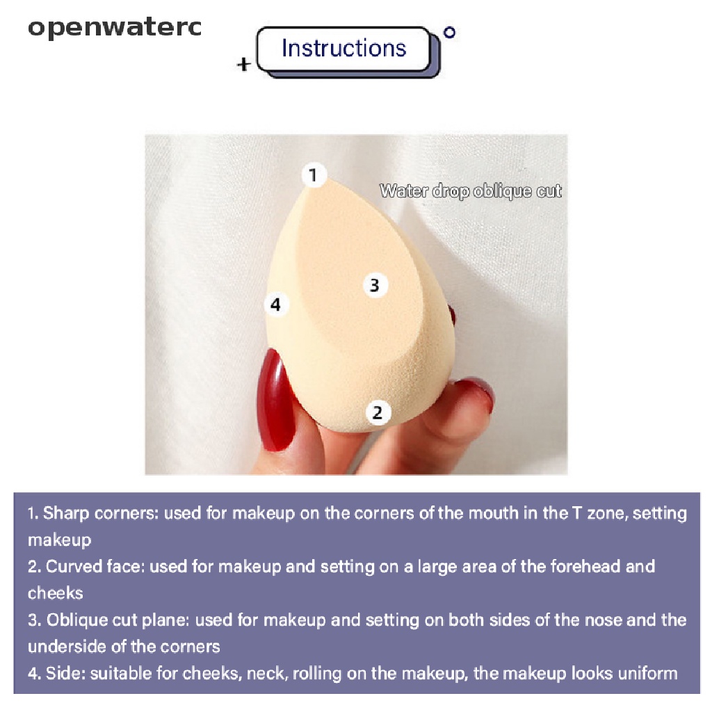 [Hàng mới về] Set 4 bông trang điểm có hộp đựng làm dụng cụ trang điểm làm đẹp