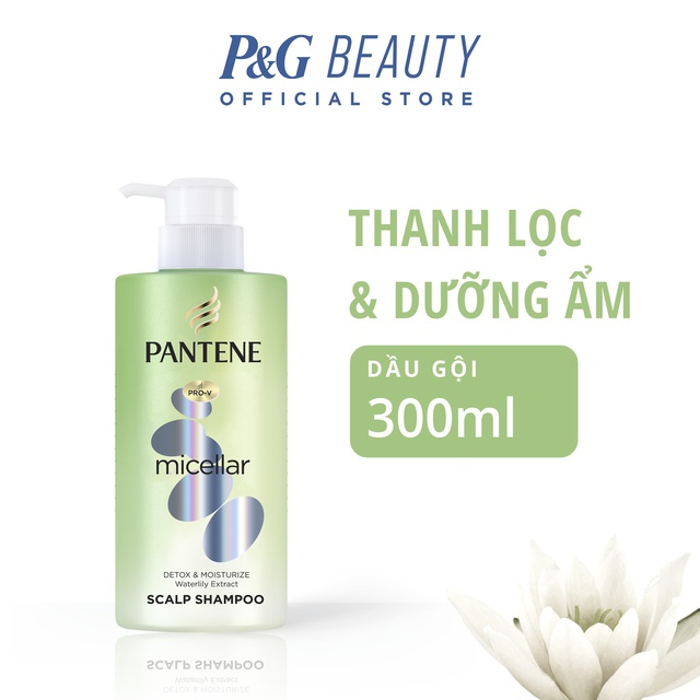 Dầu gội Pantene Micellar Làm sạch & Dưỡng ẩm 300 ml