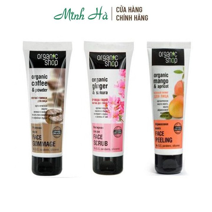 Tẩy da chết mặt Organic Coffee &amp; Powder 75ml