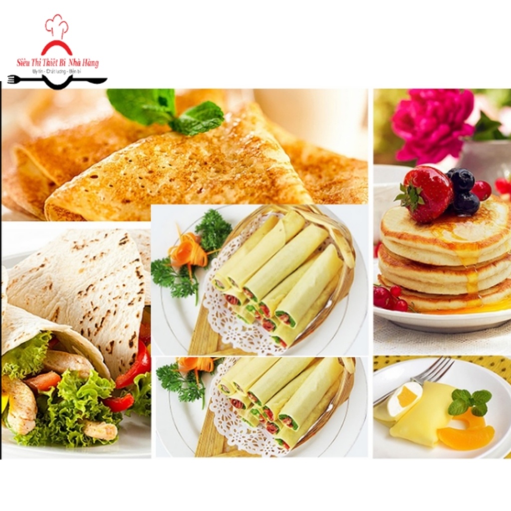 Máy làm bánh CREP đôi dùng điện_CHÍNH HÃNG bảo hành 12 tháng