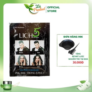 Dầu gội thảo dược nhuộm đen tóc Lich5 - 1 gói