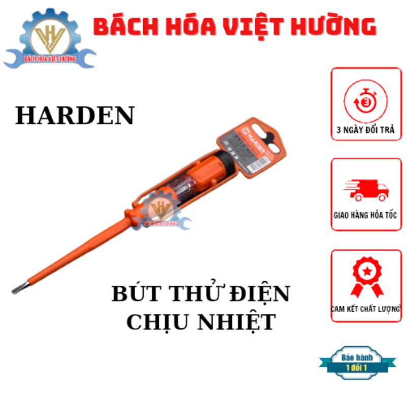Bút thử điện Harden cao cấp chịu nhiệt, chống cong vênh, ăn mòn tốt [HÀNG CHÍNH HÃNG] - Bách Hóa Việt Hường
