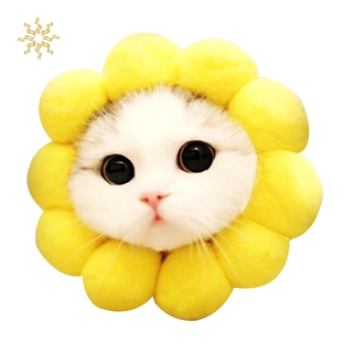 Mũ tóc giả hình hoa hướng dương hóa trang cho chó mèo (M: 30-35CM) LQZ