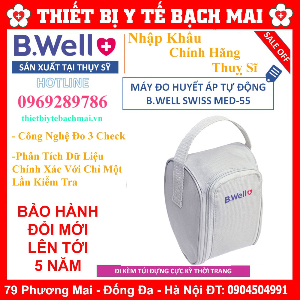 [Chuẩn Chất Lượng Quốc Tế] Máy Đo Huyết Áp Tự Động B Well MED-55 Thuỵ Sĩ Bảo Hành 5 Năm