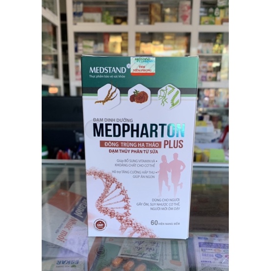 Đạm dinh dưỡng Medpharton Plus - Tăng sức đề kháng, giúp ăn ngon - từ Whey Protein - Hộp 60 viên