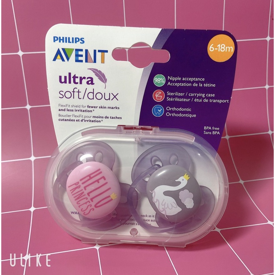 Ti giả avent đầu dẹt cho bé ti giả Philips avent ultra air, Ultra Soft chính hãng OIBECUNG