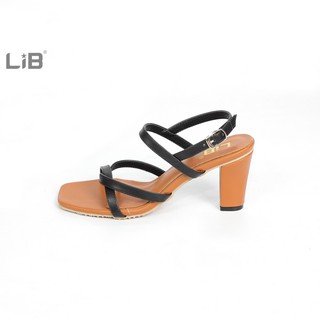 Lib - giày sandal quai đan chéo gót vuông 7cm công sở s513