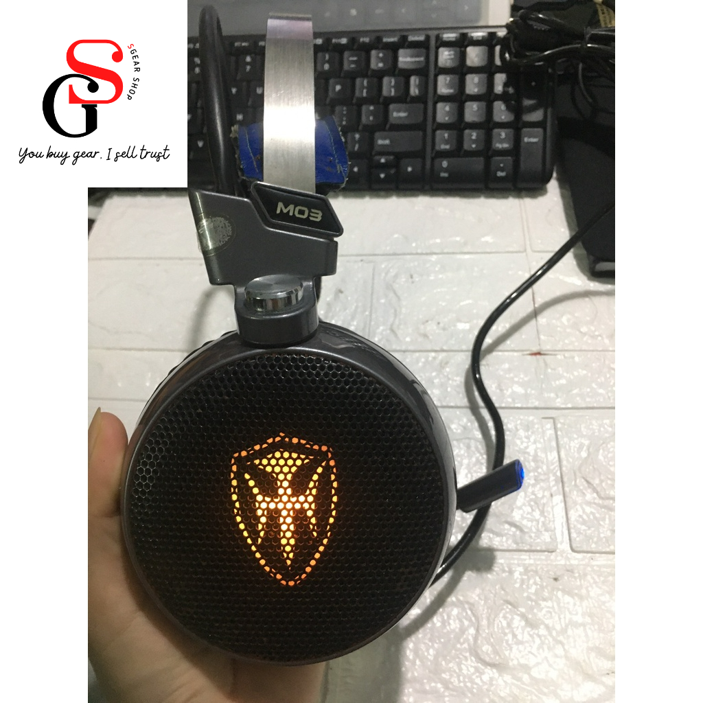 Tai nghe gaming Computer Headset WangMing M03 7.1 USB CÓ RUNG - Hàng chính hãng 2ND 85%