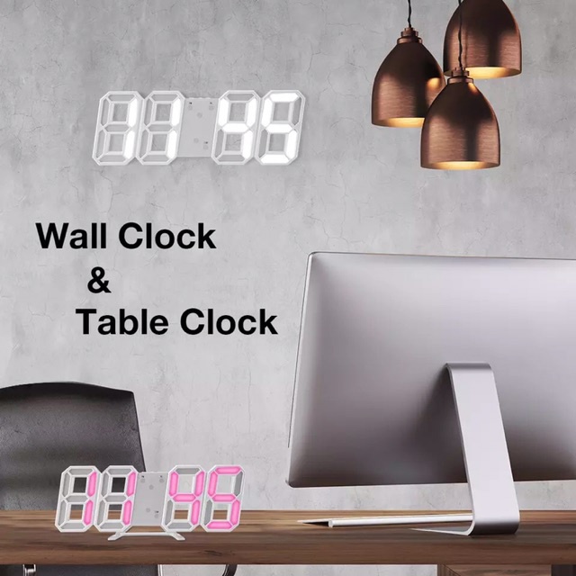 [Rẻ Vô Địch] Đồng hồ LED 3D SMART CLOCK treo tường, để bàn &quot;bừng sáng  không gian nhà bạn!&quot;... -dc3338