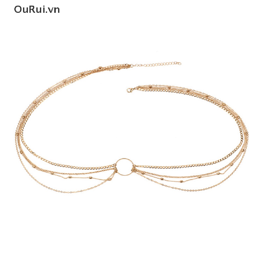 Dây Xích Đeo Hông Nhiều Tầng Màu Vàng Phong Cách Bohemian Thời Trang Cho Nữ