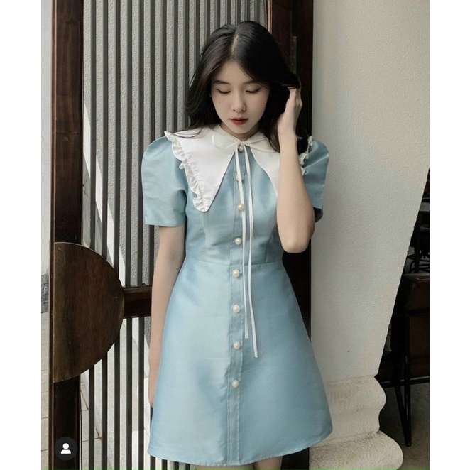ĐẦM CỔ SEN XANH DA