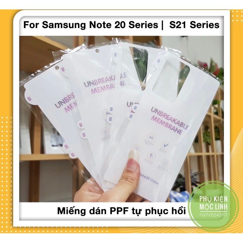 Miếng dán màn hình S21 | S21+ | S21 Ultra | Note 20 | Note 20 Ultra S20 Ultra PPF nhám AG chống vân trong suốt