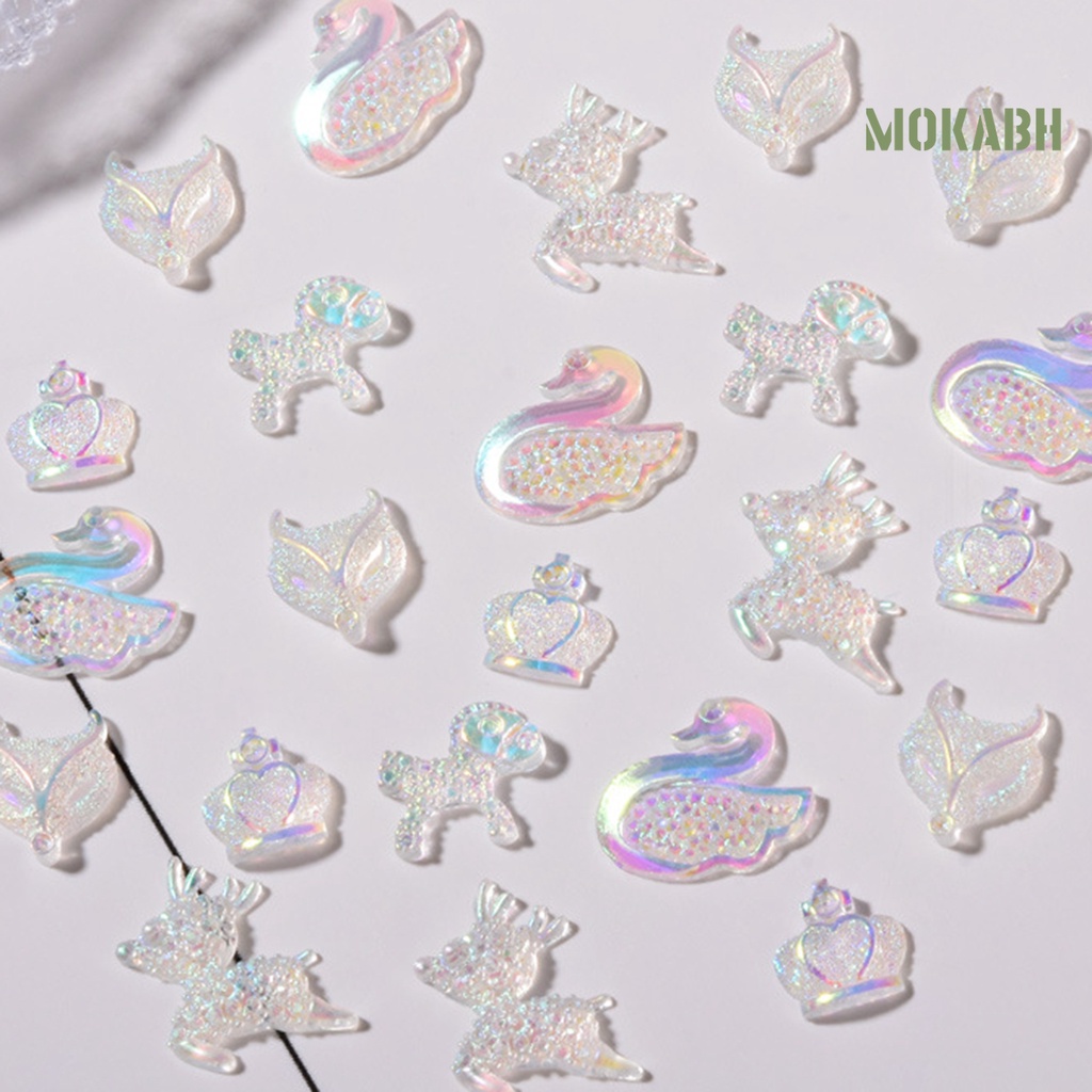 Set 30 Phụ Kiện Đính Trang Trí Móng Tay Nghệ Thuật Hình Động Vật Xinh Xắn
