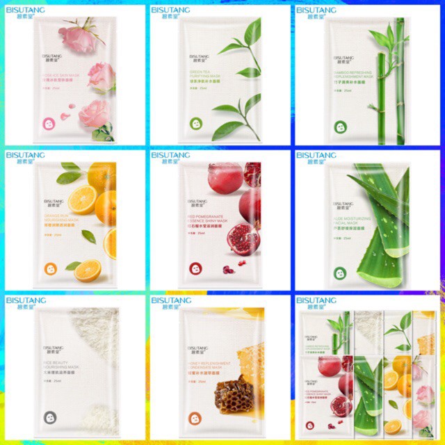Combo 8 Vị Mặt Nạ Dưỡng Ẩm BisuTang