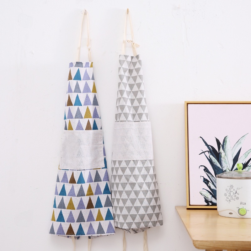 Tạp Dề Vải May Cotton Cao Cấp, chống thấm nước, chống bám bẩn, Làm Bánh, Nấu Ăn G007