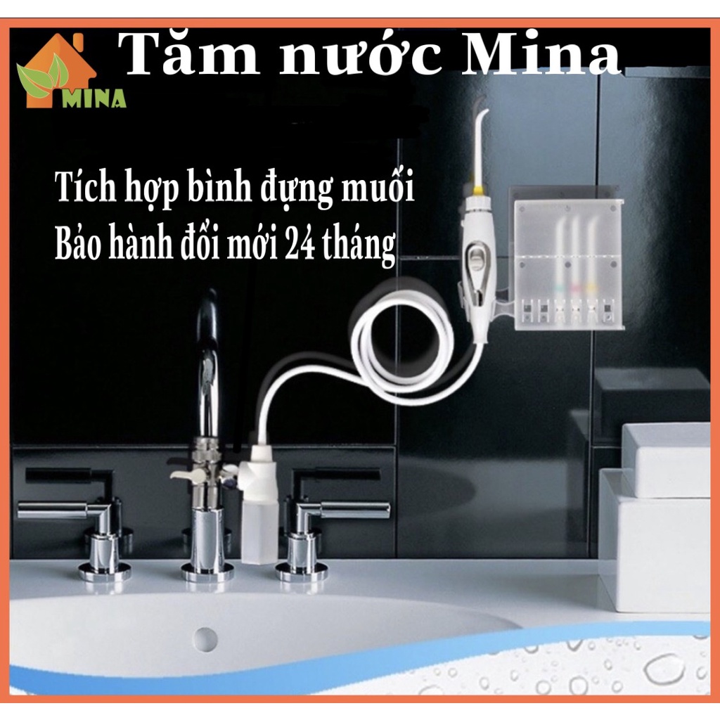Tăm Nước. Máy Tăm Nước. Bất Tử Mina. X4 Có Bình Muối. Công Nghệ Nhật. Không Dùng Điện. BH Đổi Mới 24 Tháng. Đổi Trọn Đời