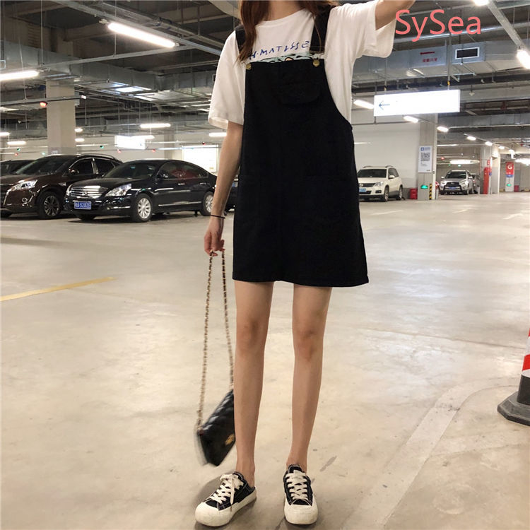 Váy Yếm Denim Trắng Dáng Rộng Thời Trang Mùa Hè Cho Nữ | BigBuy360 - bigbuy360.vn