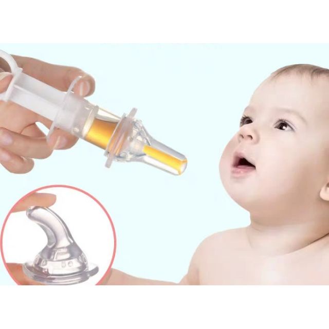 Xilanh uống thuốc cho bé chống sặc đầu Silicon mềm mại an toàn cho bé